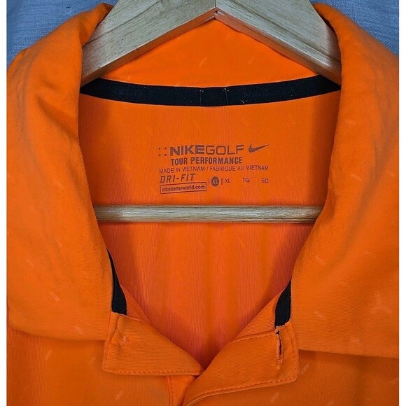 Nike Golf Tour Dri-Fit Performance Polo Shirt, Men's Sz XL, Orange "The Ridge" - Picture 8 of 10
